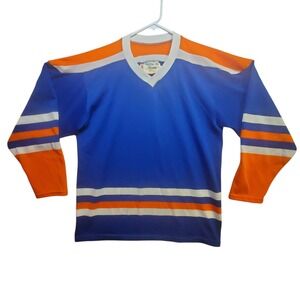 Vintage 80s Edmonton Oilers Blank Cooper Hockey Jersey Mens Medium Canada Made